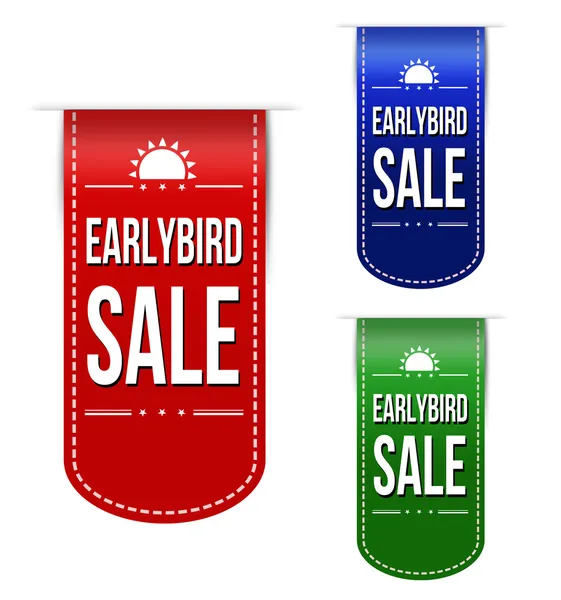 Early bird discount ribbons — Stock Vector