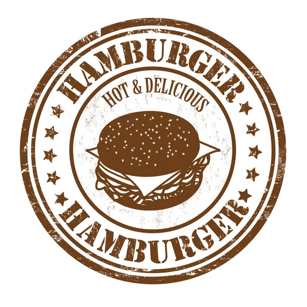 Hamburger razítko — Stockový vektor