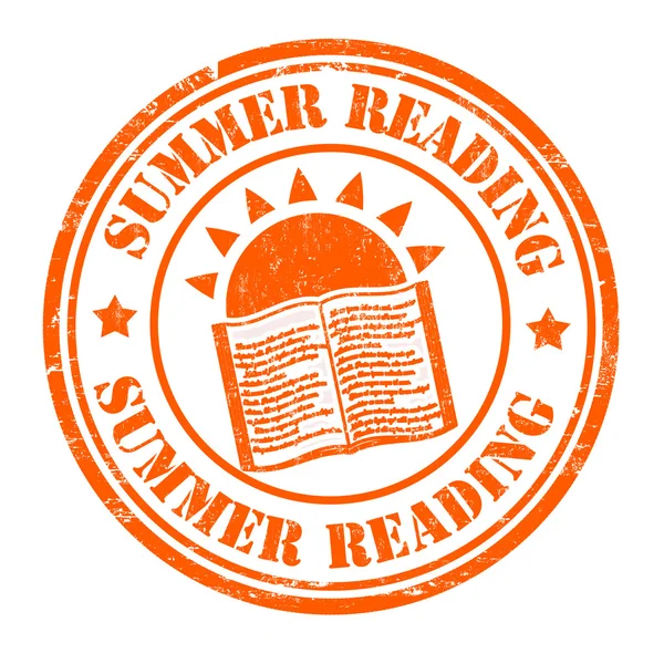 Timbre de lecture d'été — Image vectorielle
