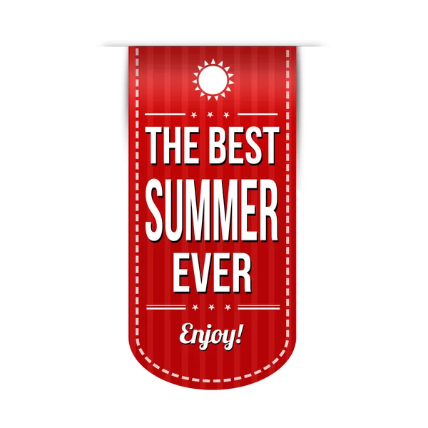 The best summer ever banner design — Stock Vector