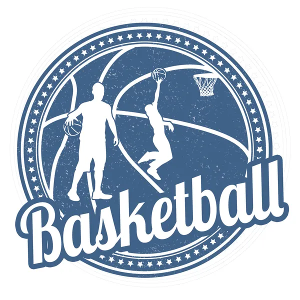 Basketball stamp — Stock Vector