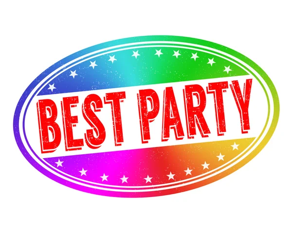 Best party stamp — Stock Vector