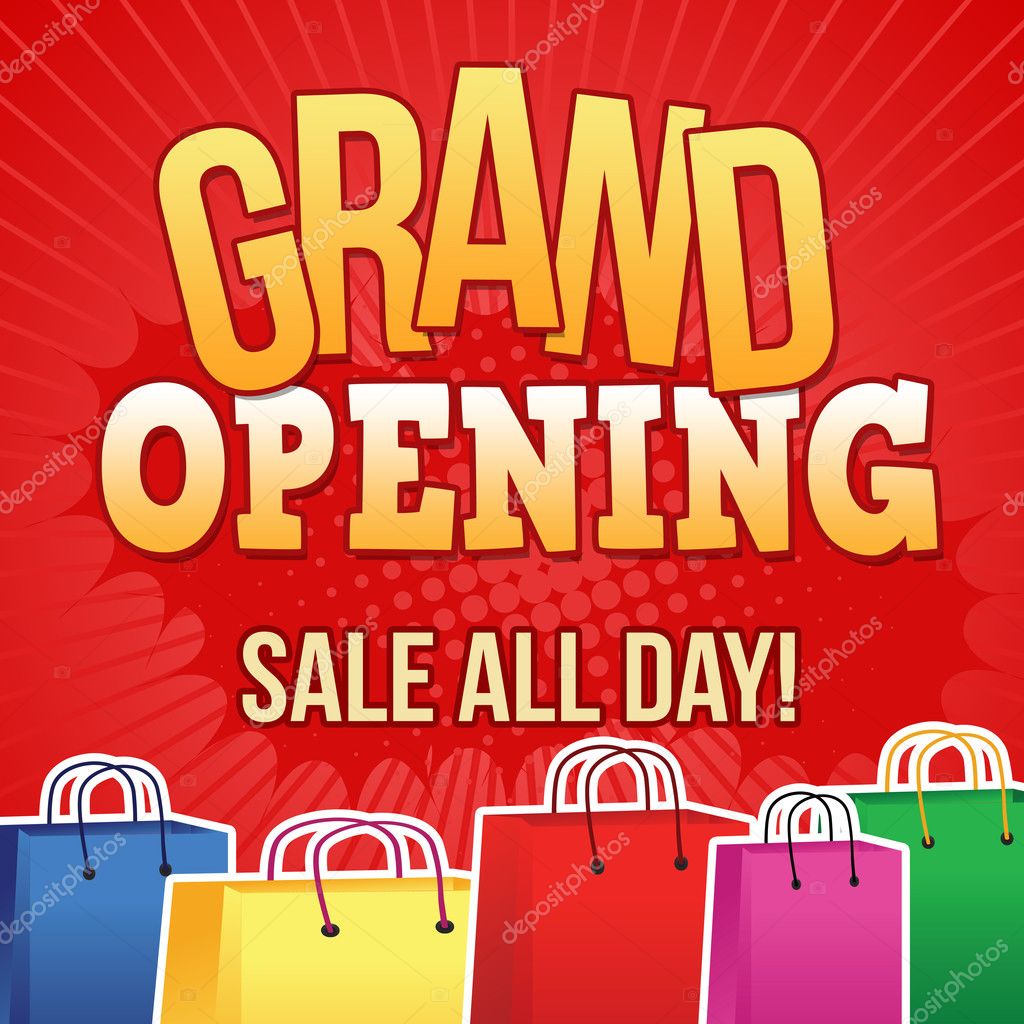 Opening Poster Grand Opening Poster Stock Vector C Roxanabalint