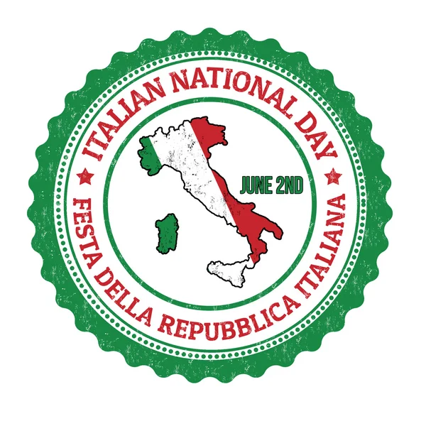 Italian national day stamp — Stock Vector