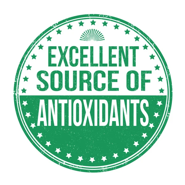 Excellent source of antioxidants stamp — Stock Vector