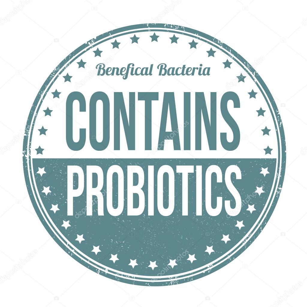 Contains probiotics stamp
