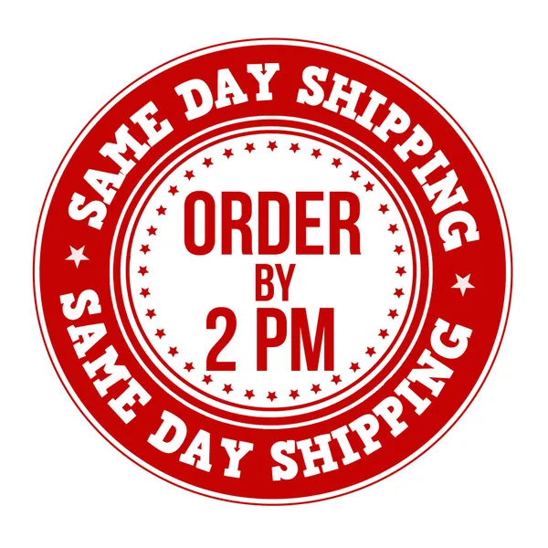 Same day shipping label or stamp — Stock Vector