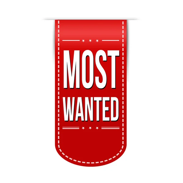 Most wanted banner design — Stock Vector