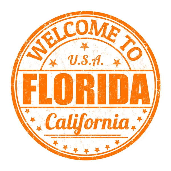 Welcome to Florida stamp — Stock Vector