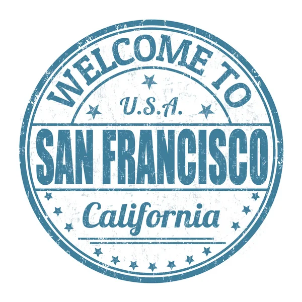 Bem-vindo ao selo de São Francisco — Vetor de Stock