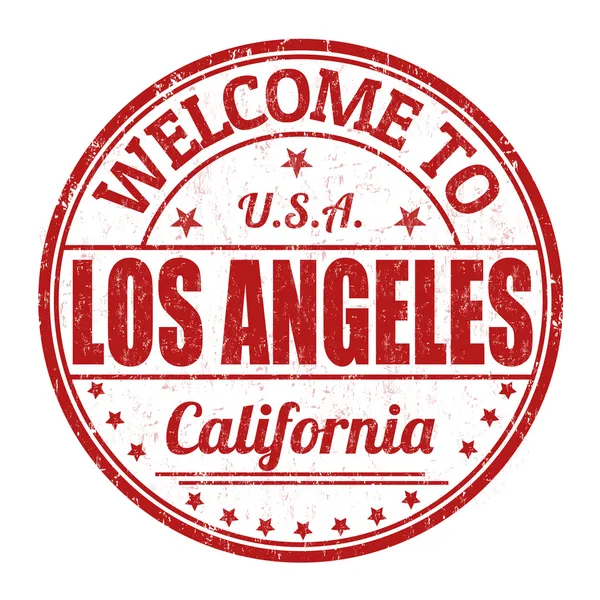 Welcome to Los Angeles stamp — Stock Vector