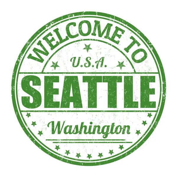 Bienvenido al sello Seattle — Vector de stock