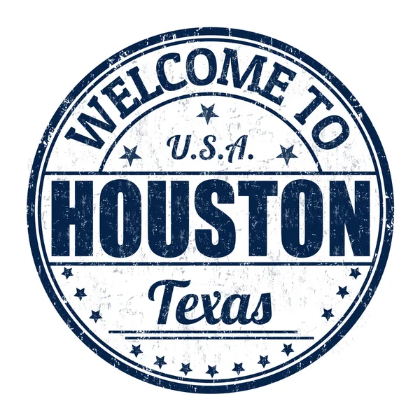 Welcome to Houston stamp — Stock Vector
