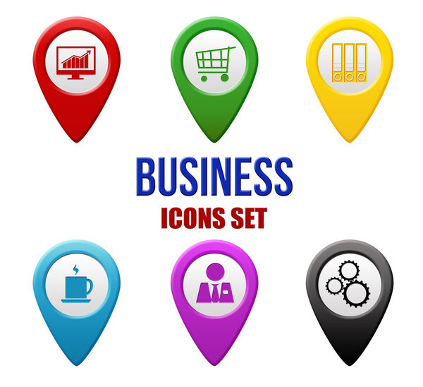 Set of business locators icons