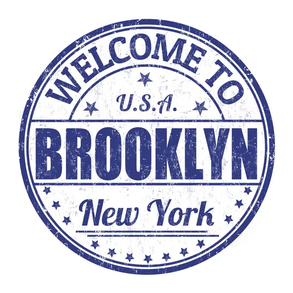 Welcome to Brooklyn stamp — Stock Vector