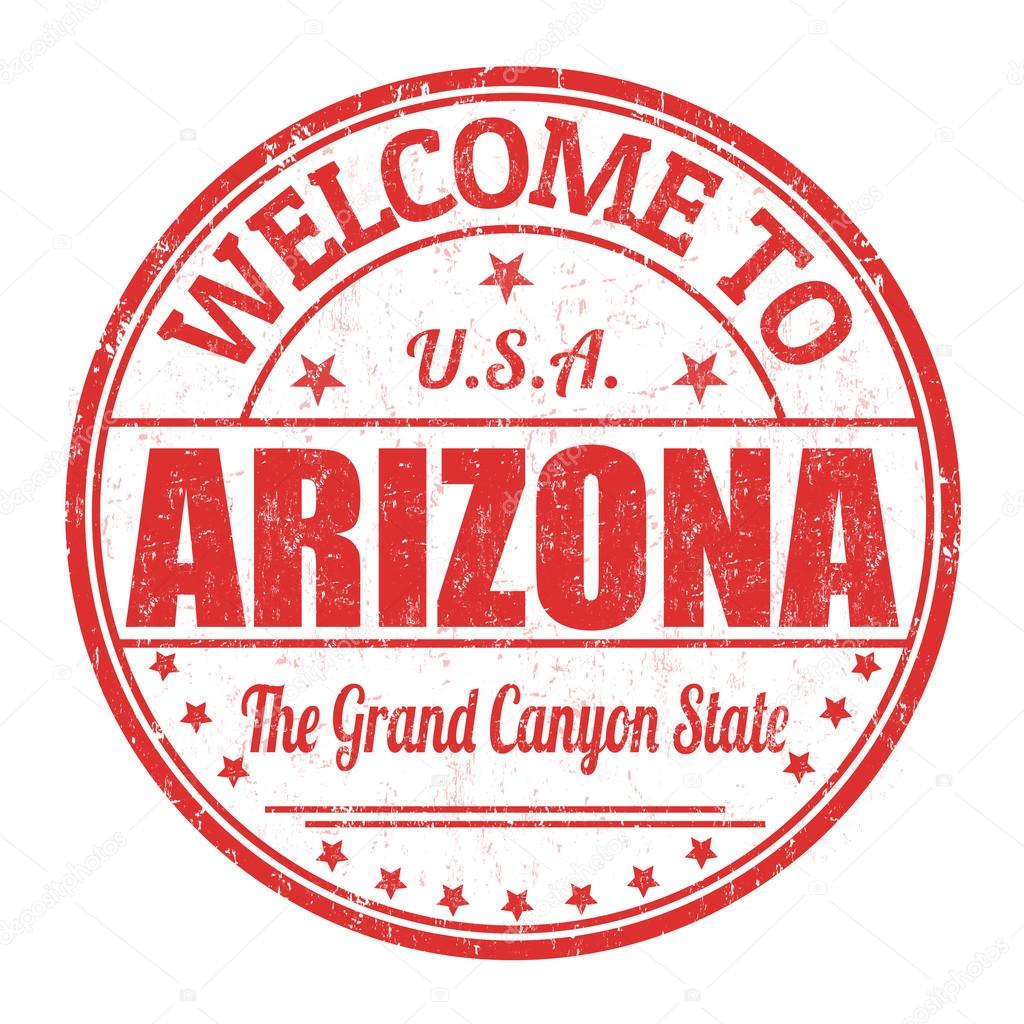 Welcome to Arizona stamp