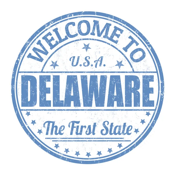 Bienvenue au timbre Delaware — Image vectorielle