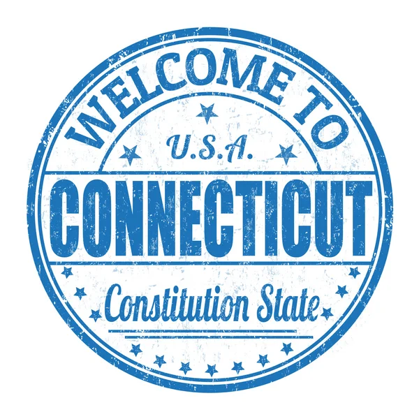 Bienvenido al sello Connecticut — Archivo Imágenes Vectoriales