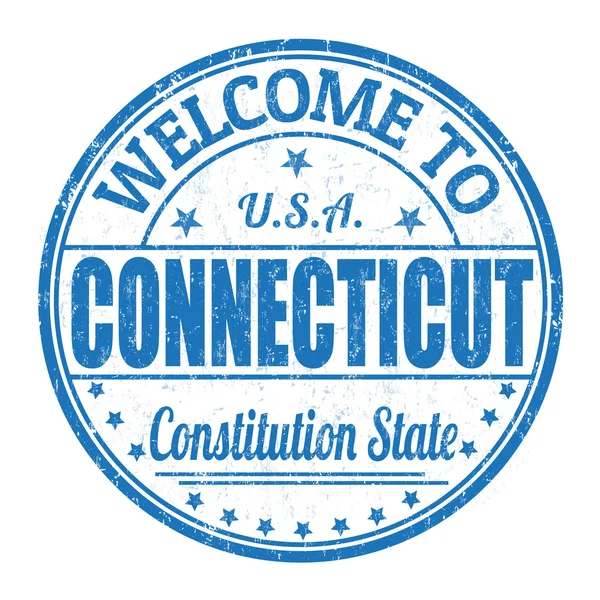 Welkom bij connecticut stempel — Stockvector