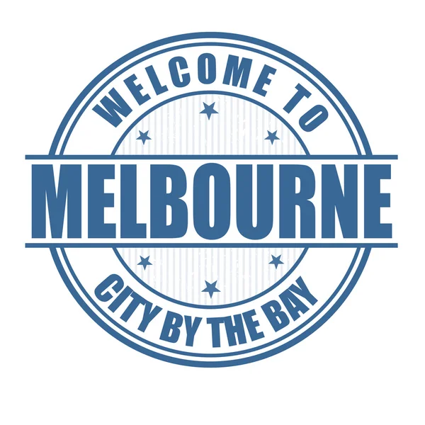Welcome to Melbourne stamp — Stock Vector