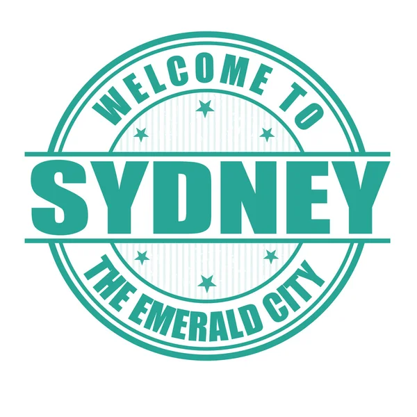 Bienvenido a Sydney Stamp — Vector de stock