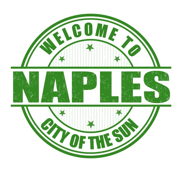 Welcome to Naples stamp — Stock Vector