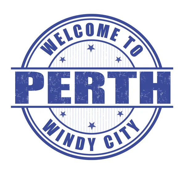 Welcome to Perth stamp — Stock Vector