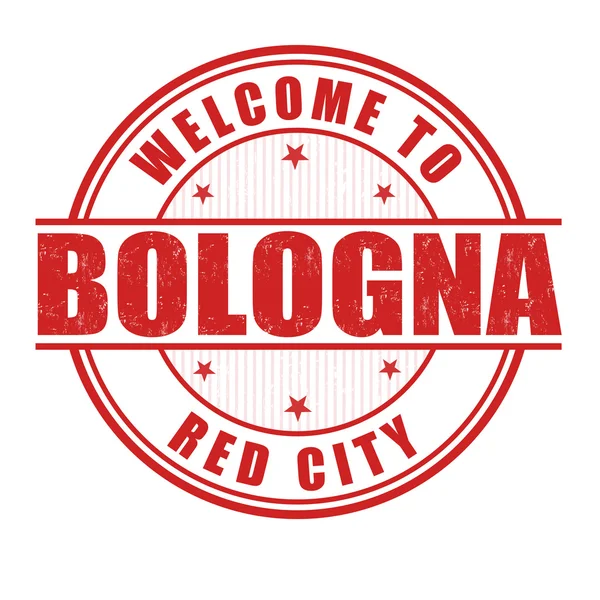 Welcome to Bologna stamp — Stock Vector