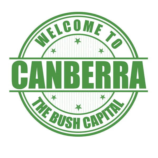 Bem-vindo ao selo de Canberra — Vetor de Stock