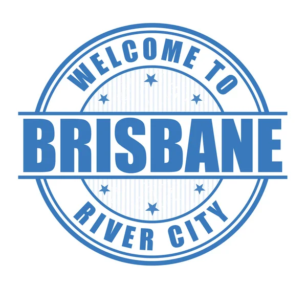 Bem-vindo ao selo de Brisbane — Vetor de Stock