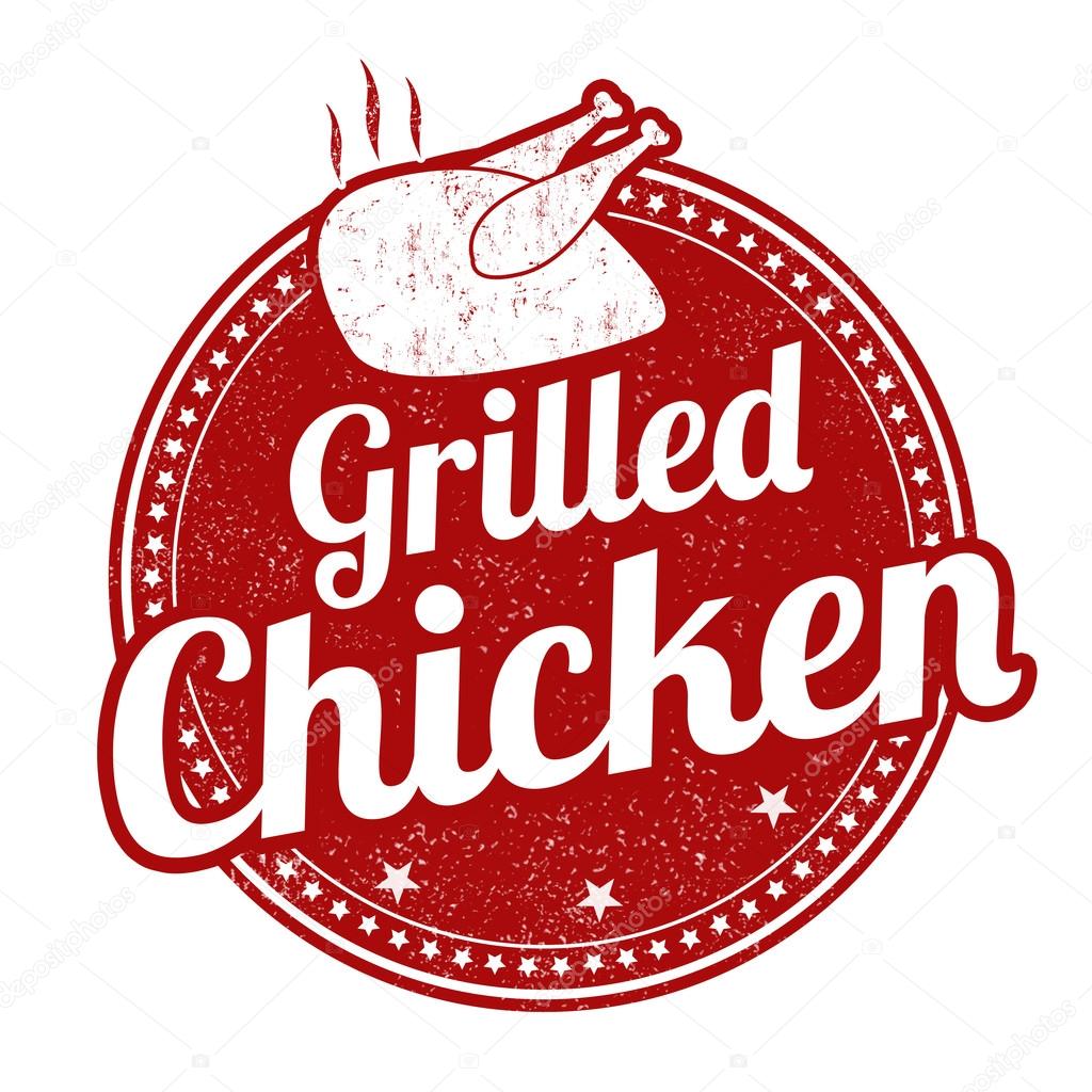 Grilled chicken stamp