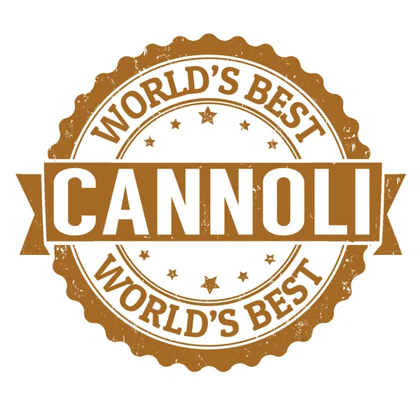 Cannoli stamp — Stock Vector