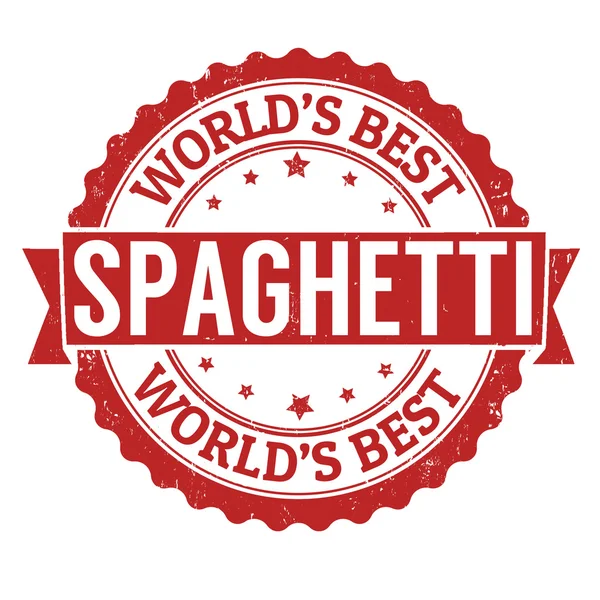 Carimbo de esparguete — Vetor de Stock