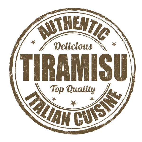 Timbre Tiramisu — Image vectorielle