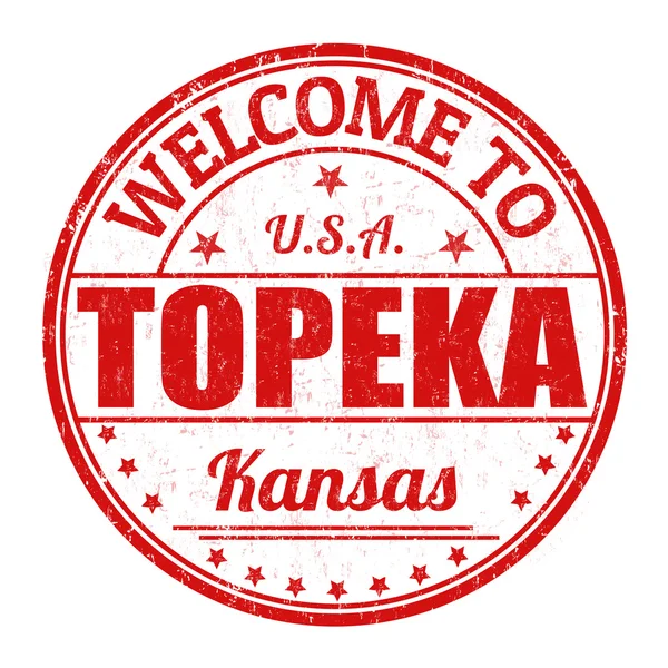 Bem-vindo ao selo Topeka —  Vetores de Stock