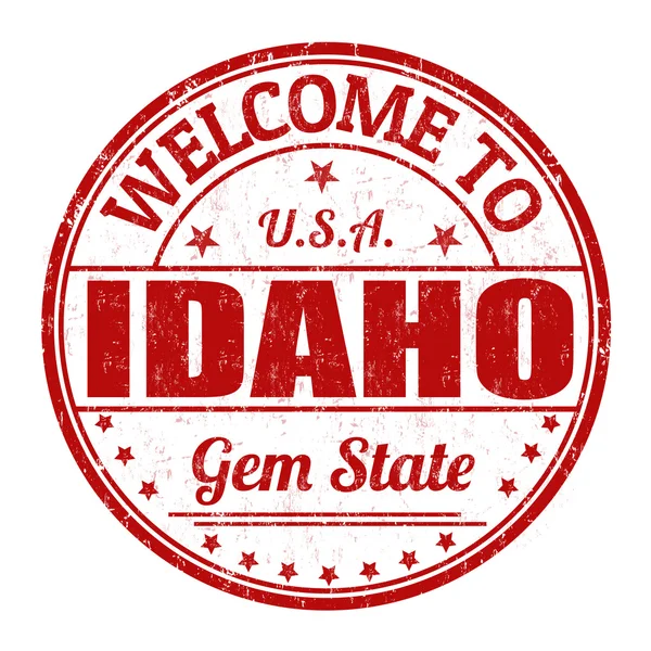 Bienvenido al sello Idaho — Vector de stock