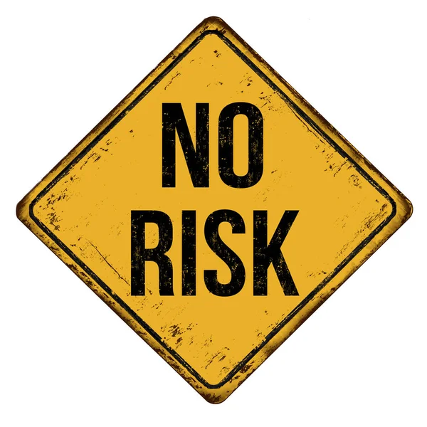 Risk Vintage Rusty Metal Sign White Background Vector Illustration — Stock Vector