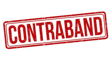 Beyaz arkaplanda kaçak kauçuk damga, vektör illüstrasyonu