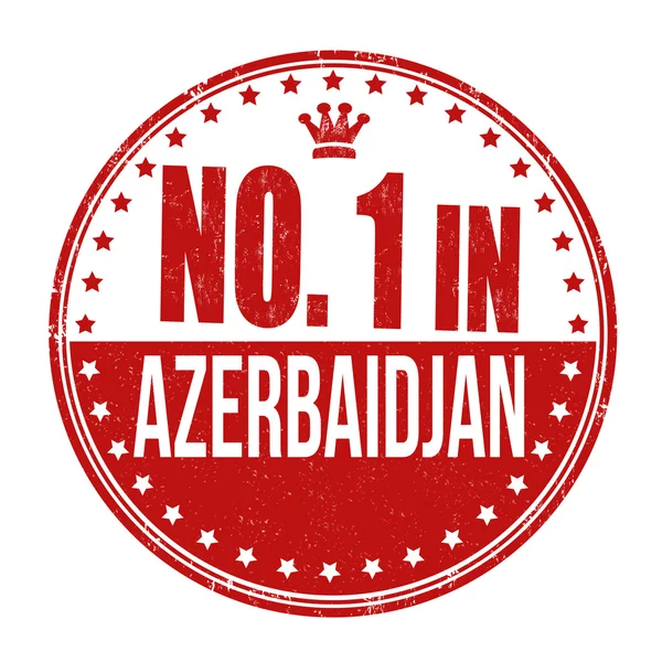 Number one in Azerbaidjan stamp — Stock Vector