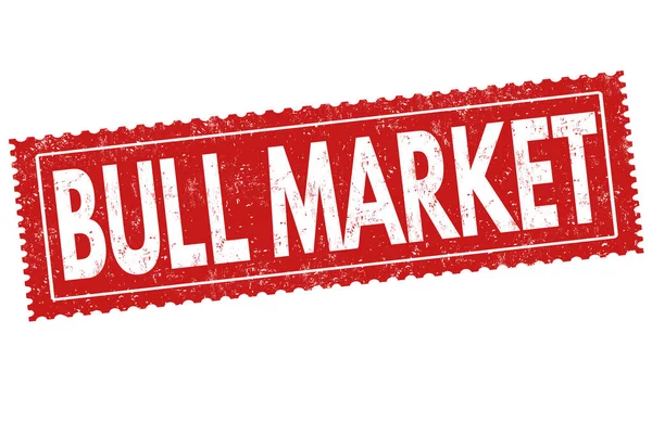 Bull Αγορά Grunge Καουτσούκ Σφραγίδα Λευκό Φόντο Διανυσματική Απεικόνιση — Διανυσματικό Αρχείο
