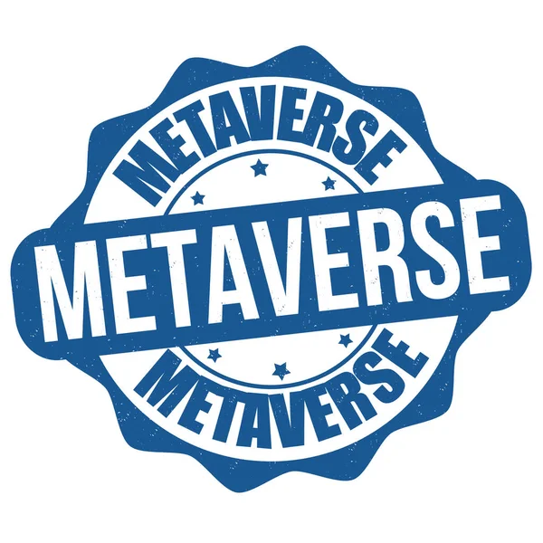 Metaverse Grunge Rubber Stempel Witte Achtergrond Vector Illustratie — Stockvector