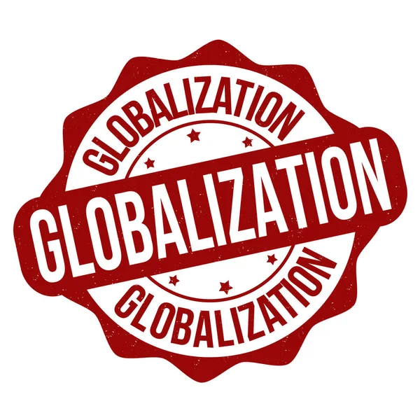 Globalization Grunge Rubber Stamp White Background Vector Illustration —  Vetores de Stock
