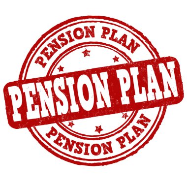 Pension plan grunge rubber stamp on white background, vector illustration