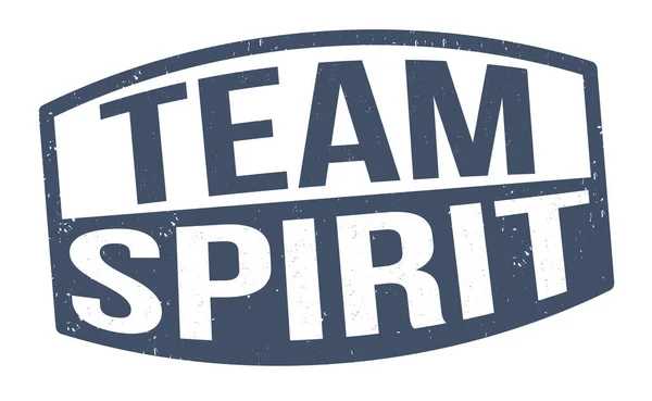 Team Spirit Grunge Rubber Stamp White Background Vector Illustration — Διανυσματικό Αρχείο