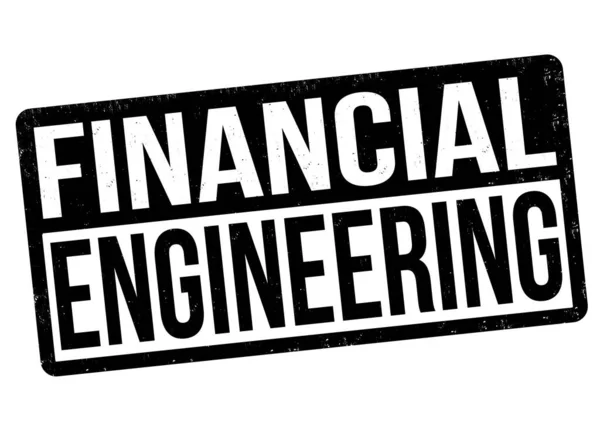 Engenharia Financeira Grunge Selo Borracha Sobre Fundo Branco Ilustração Vetorial — Vetor de Stock