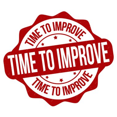 Beyaz arkaplandaki grunge kauçuk damgasını geliştirme zamanı, vektör illüstrasyonu