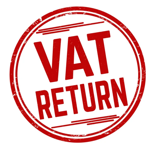 Vat Return Grunge Rubber Stamp White Background Vector Illustration — Stock Vector