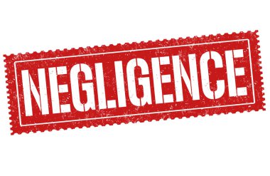 İhmalkârlık beyaz arka planda kauçuk damgası, vektör illüstrasyonu