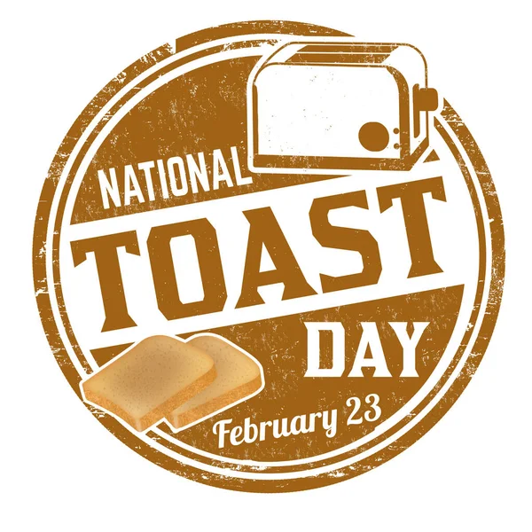Nationaler Toast Tag Grunge Stempel Auf Weißem Hintergrund Vektorillustration — Stockvektor
