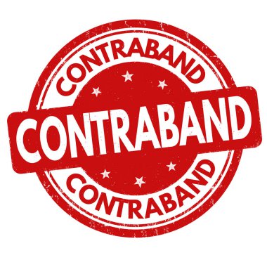 Beyaz arkaplanda kaçak kauçuk damga, vektör illüstrasyonu